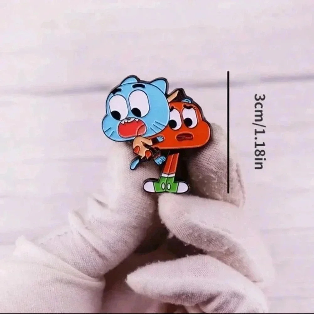 Gumball funny TV show kids enamel pin brooch charm purse bag decor satchel box - Picture 3 of 3